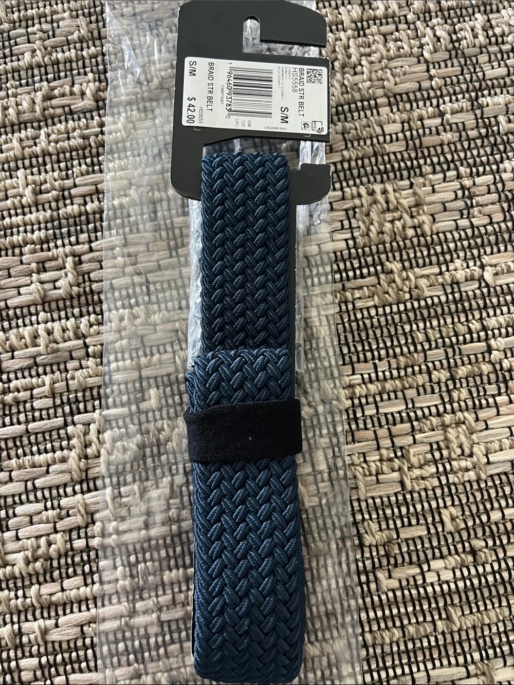 adidas Navy Braided Stretch Golf Belt